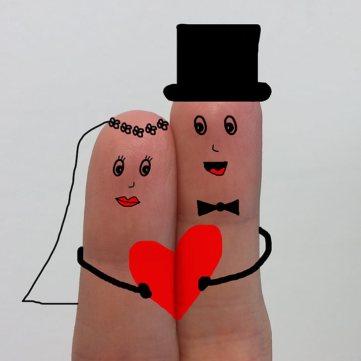 two finger with emoticon photo