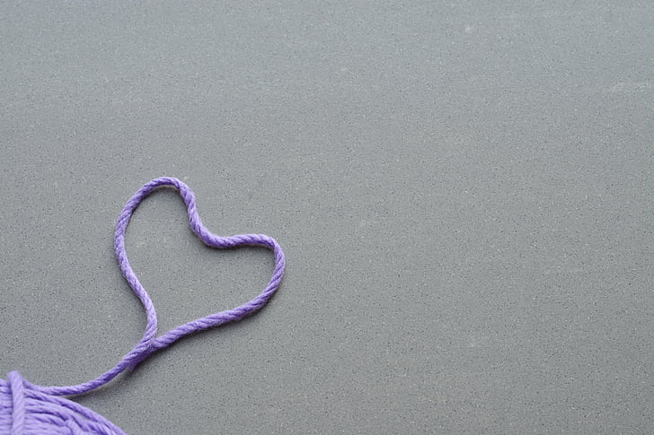 purple rope heart