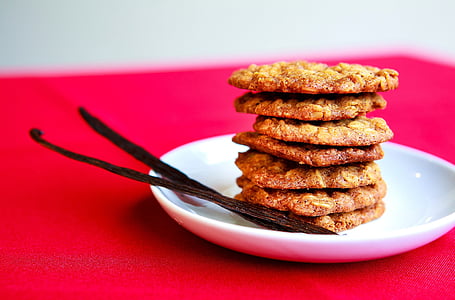 cookies on white plate