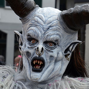person wearing gray monster costume
