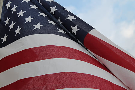 US flag close up photo