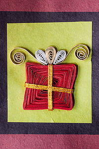 red and brown paper art decor