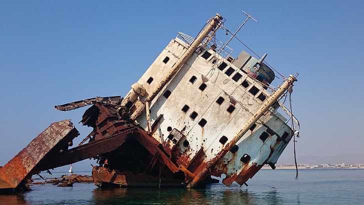shipwrecked ship vessel