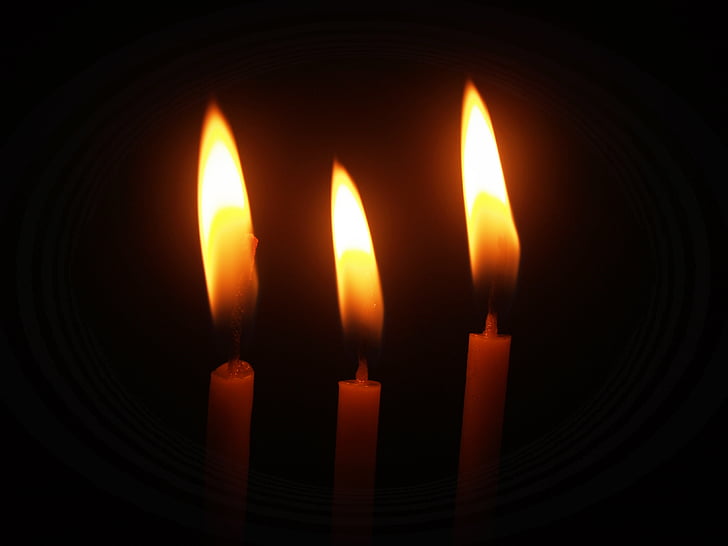 three candlelights