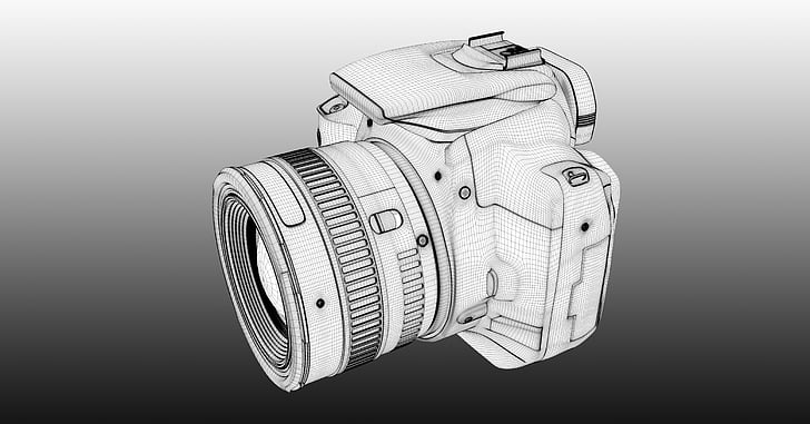 photo of DSLR camera sketch