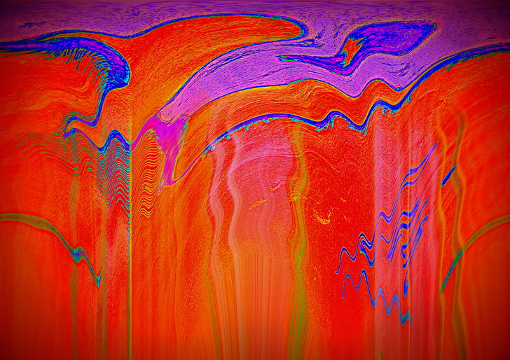 purple and red fluid abstract painting