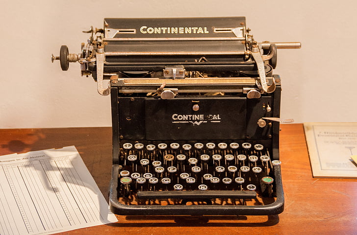 black and gray CONTINENTAL typewriter