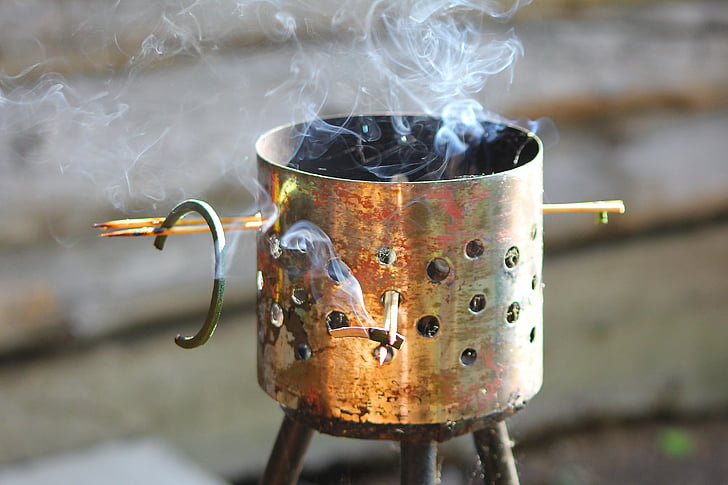 incense box with smoke
