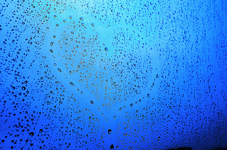 water dews on glass panel