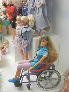 female doll on wheelchair