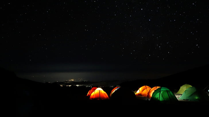 tents under stars