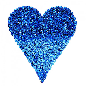 blue heart illustration