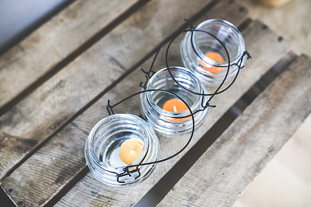 clear glass tealight candle holder