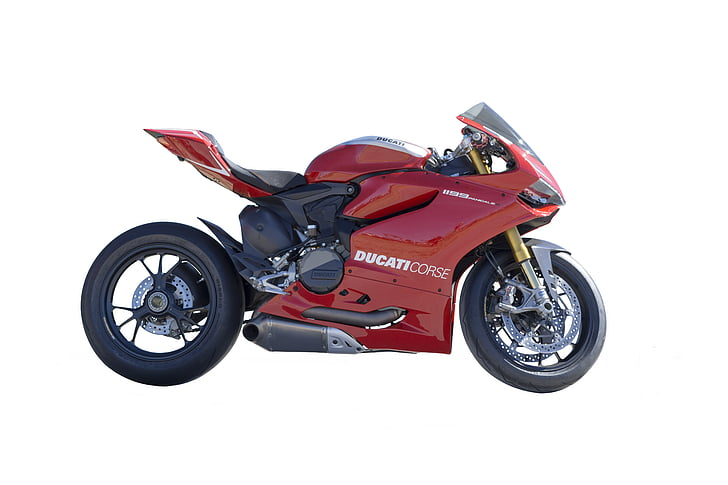 red Ducati Corse sports bike