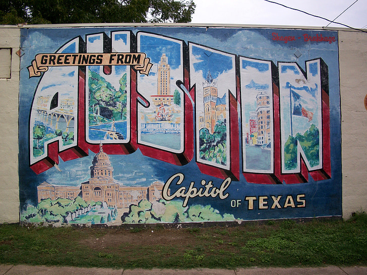 Greetings From Capitol Of Texas graffiti