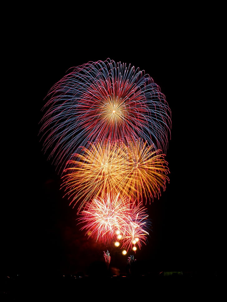 assorted color of fireworks during nighttime