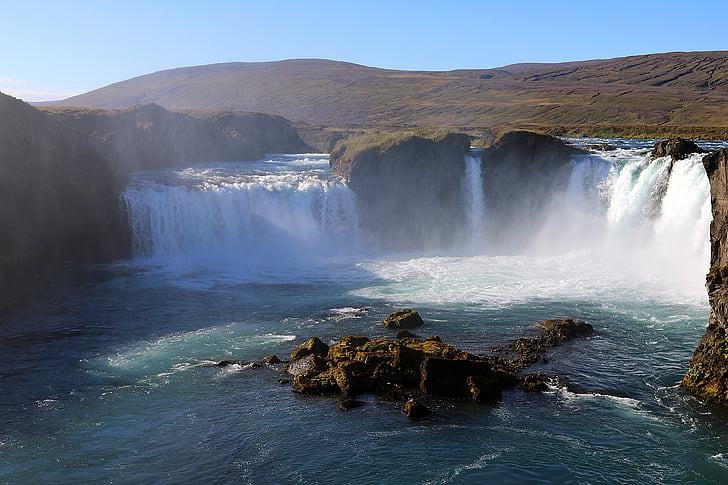 top view of waterfalls