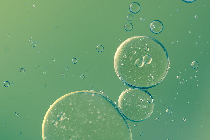 closeup photo of water bubbles
