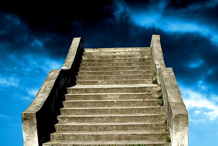 photo of gray concrete stairs
