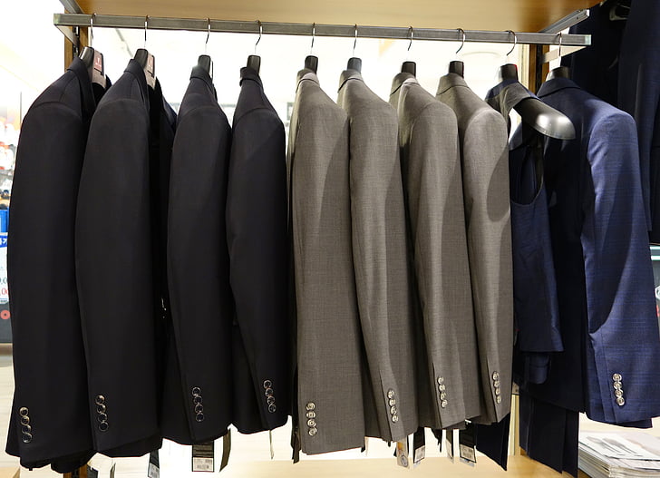 photo of assorted-color suit jackets
