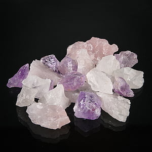 pile of crystal stones