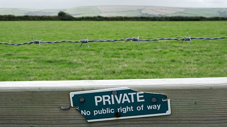 private no public right of way signage