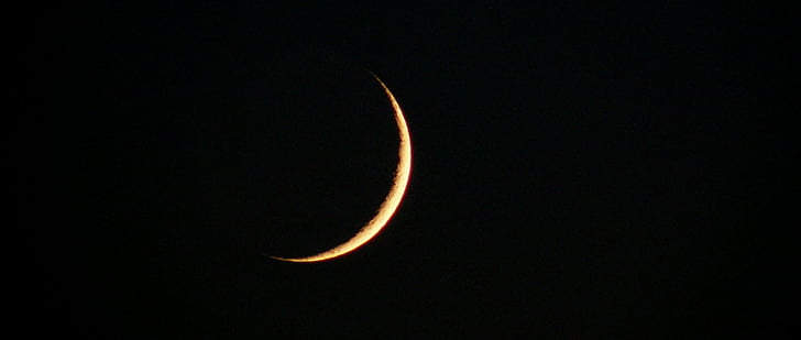 crescent moon scenery