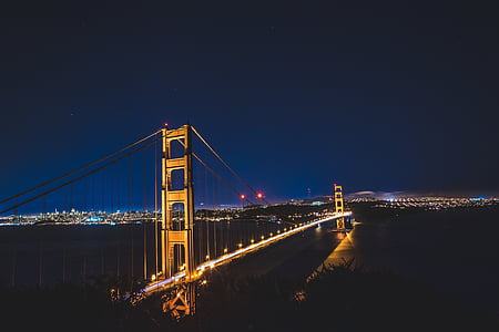Golden Gate Bridge at night time