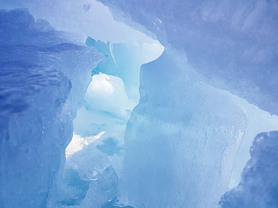 close-up photo ice blocks