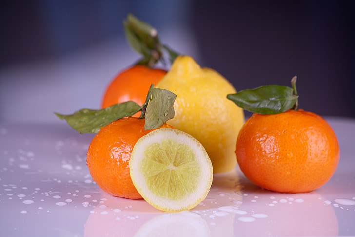lemon and three oranges