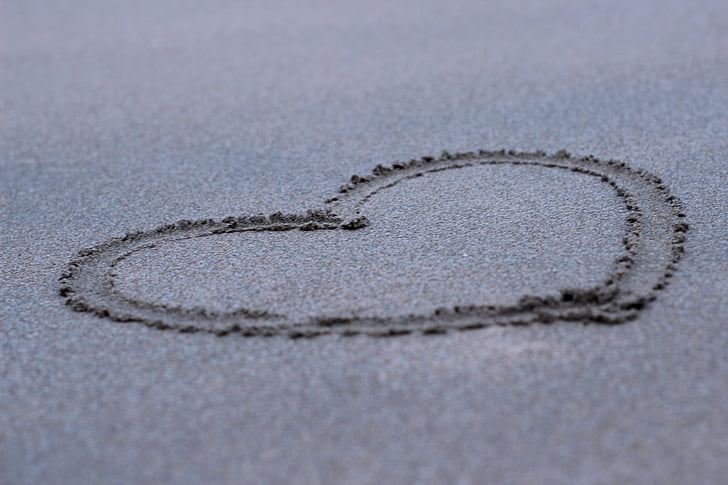 black heart sand photograph
