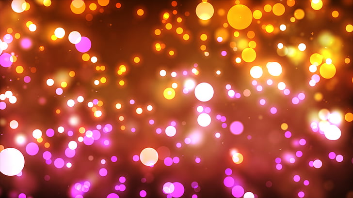 yellow and pink bokeh light photography
