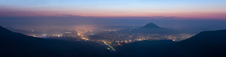 panoramic view of city lights
