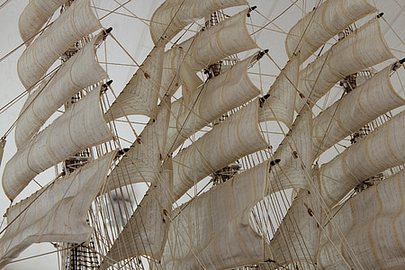 white sailing ship
