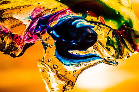 clear and multicolored water splash