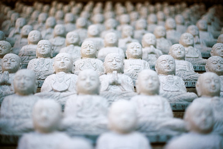closeup photo of Gautama Buddha figurines