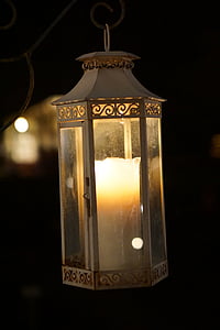 white candle lantern