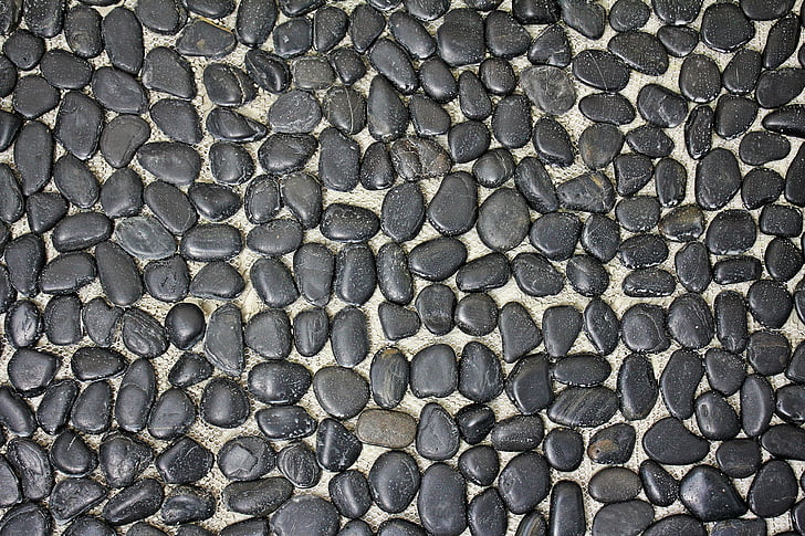 pile of black stones