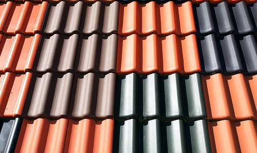 assorted-color roof bricks