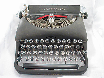 black Remington Rand typewriter
