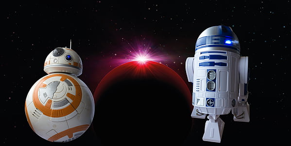 BB-8 and R2-D2 wallpaper