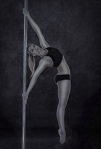 pole dancer sketch