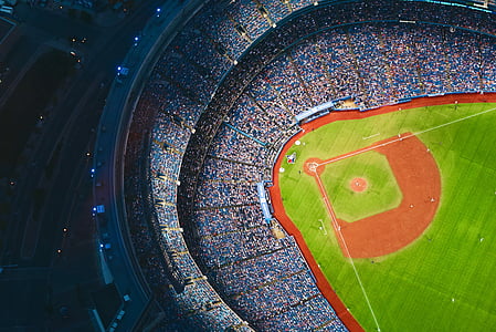 baseball stadium aerial photography