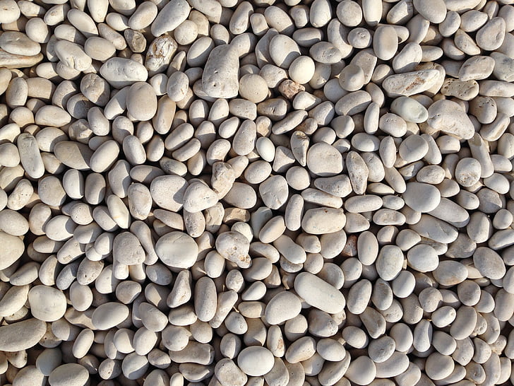 pebbles, white, texture, color, beach, stone