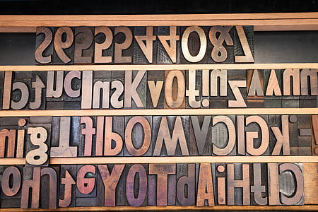 brown wooden freestanding letters