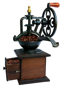 black and brown coffee grinder