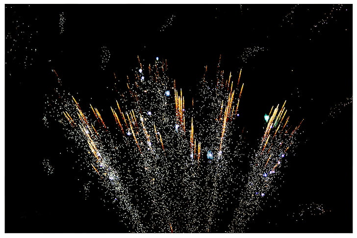 firecrackers exploding on sky
