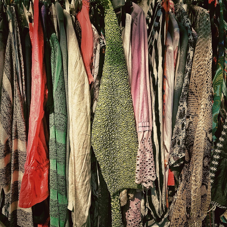 multicolored clothes lot
