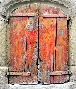 photo of brown wooden door