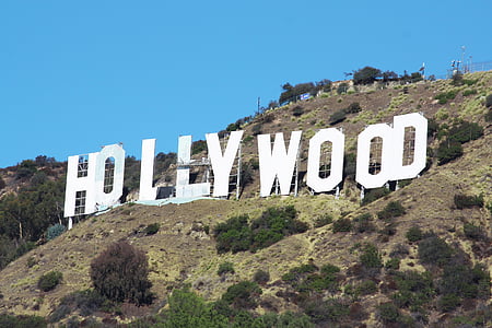 Hollywood signage in low angle photography